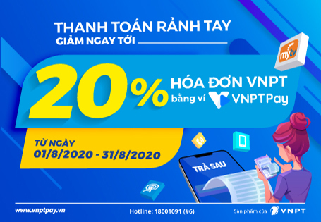 CTKM 20% HÓA ĐƠN VNPT